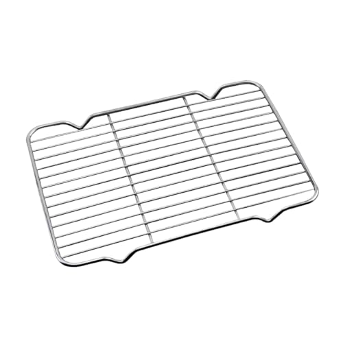 YZQOZKJH Edelstahl Barbecue Net Öl Drain Drng Outdoor Ofen Rechteckig BBQ ill Ra Heimgebrauch Küche Kochwerkzeug(Fresh-Keeping Box no. 2 net [30.4 * 20 * 1.5cm]) von YZQOZKJH