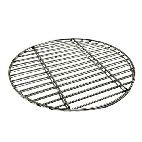 YZQOZKJH Edelstahl Runde Barbecue BBQ Grill Net Maschen Racks Grid Grate Dampf Camping Wandern Outdoor Mesh Draht Net(32cm No Ears) von YZQOZKJH