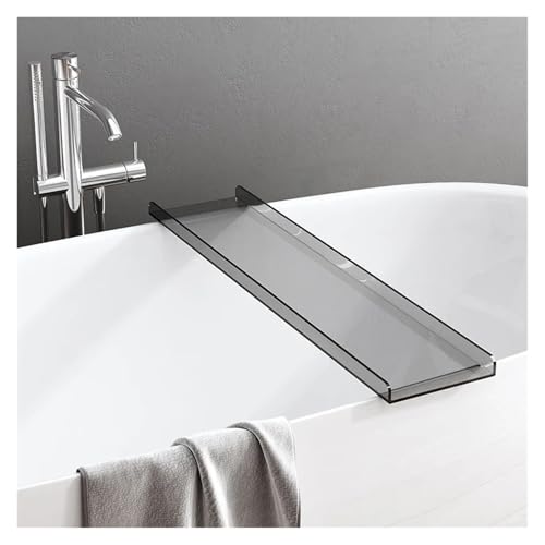 YZQOZKJH Erweiterbar Badewanne Tabletts Multifunktionale Regal Europäischen Kunststoff Transparent Bandejas Lagerung Organizer WW50BT(100cm) von YZQOZKJH