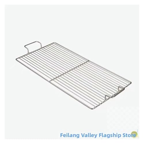 YZQOZKJH Rechteckiger Grillkorb Aus Edelstahl 304, Outdoor-Reisezubehör, Langlebiger Rahmen for Picknick Und Grillen(Flat Strip Length 40cm*Width 20cm Double Handles) von YZQOZKJH