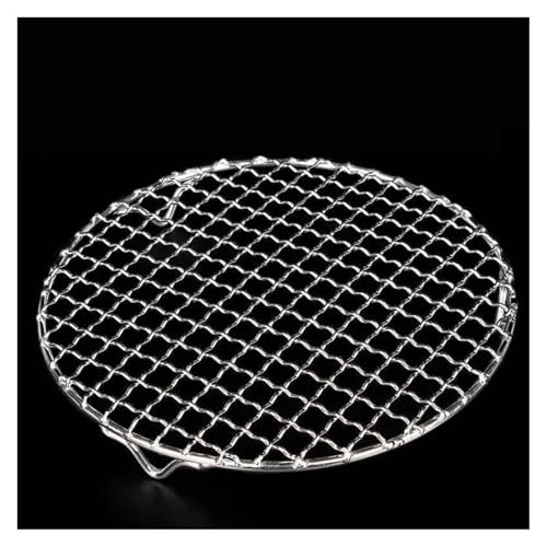 YZQOZKJH Thiened 304 Edelstahl Barbecue Net Runde Cerc Herd Braten Cam Reise Ausrüstung BBQ Krank Matte(Round Diameter 19cm [Foot Height 2cm]) von YZQOZKJH
