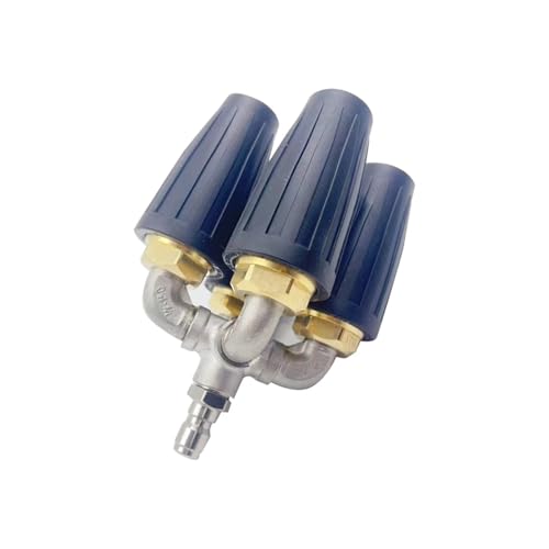 YZQOZKJH WCS-4-In-1 Turbine Düse Hochdruckreiniger, 2,0 Öffnung Vierfach, 360 ° Swivel Turbine Düse, 1/4 Zoll Schnell Anschluss(Black) von YZQOZKJH