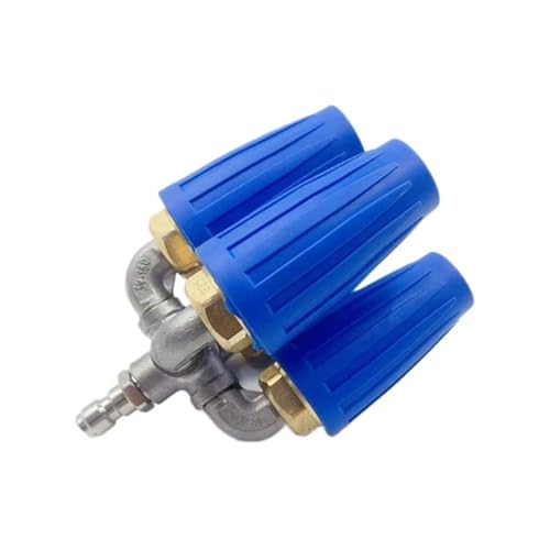 YZQOZKJH WCS-4-In-1 Turbine Düse Hochdruckreiniger, 2,0 Öffnung Vierfach, 360 ° Swivel Turbine Düse, 1/4 Zoll Schnell Anschluss(Blue) von YZQOZKJH