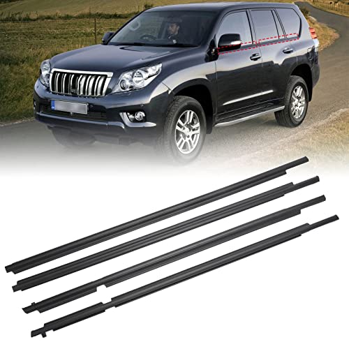 YZQPNB Fensterleiste Zierleiste Dichtungsriemen Kompatibel mit 2003-2009 Toyota Land Cruiser Prado 120 Serie, Lexus GX470 Front Hear Wetterleiste YZQPNB Fensterleiste Zierleiste Dichtungsriemen Kompatibel mit 2003-2009 Toyota Land Cruiser Prado 120 Serie, Lexus GX470 Front Hear Wetterleiste von YZQPNB