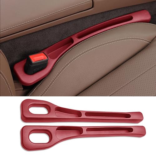 YZQSWCX 1 Satz Auto Sitzlücken-Ablagefach für Mitsubishi Pajero Sport Pajero Eclipse Cross ASX L200 2000-2024 2025, Autositz Spaltfüller Verhinderung des Herunterfallens, Innere Zubehör,Red von YZQSWCX