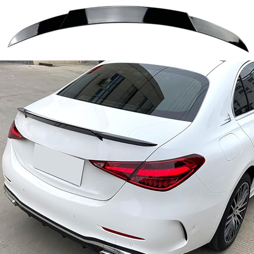YZQSWCX Auto ABS Heckspoiler für Mercedes-Benz C-Class W206 C200 C260 C300 2022 2023 2024+, Kofferraum Lippe Spoiler Bodykit Tuning Styling Zubehör,Gloss Black von YZQSWCX