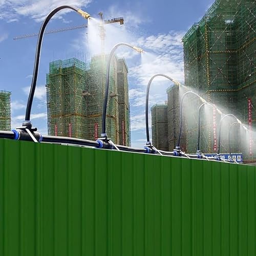 Bewässerungssystem-Kit, einfach zu installierendes Sprinklersystem for Baustellenzäune zur Staubentfernung/Kühlung, um 360 ° biegbare Gartenbewässerungssysteme, verstellbares Kupfersprühsystem mit bie Bewässerungssystem-Kit, einfach zu installierendes Sprinklersystem for Baustellenzäune zur Staubentfernung/Kühlung, um 360 ° biegbare Gartenbewässerungssysteme, verstellbares Kupfersprühsystem mit bie von YZRDCXM
