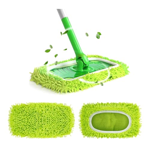 YZROHYI 2 PCS Bodenwischer Feucht für Swiffe,Nasse Bodentücher Wiederverwendbare für Swiffer Sweeper,Bodenwischer Überzug Waschbar,Wischmopp Überzug Mikrofaser,Flachmopptuch für Swiffer,MehrwegtüCher von YZROHYI
