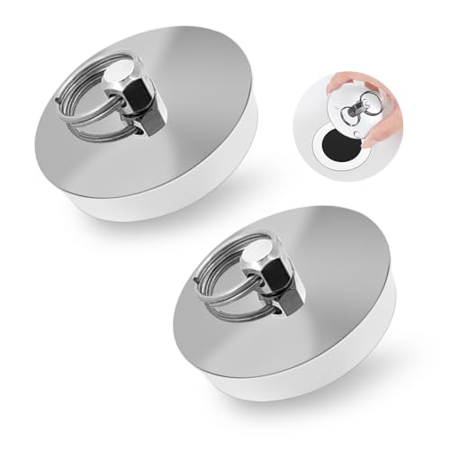 YZROHYI 2 Stück Abflussstopfen Badewannenstöpsel,Waschbeckenstöpsel Universal,Küchenspüle Stöpsel Spülbecken Küche,Plug Sink Stopper,Verschluss Abfluss Stöpsel Dusche,Spültisch Stopfen für Badewanne von YZROHYI