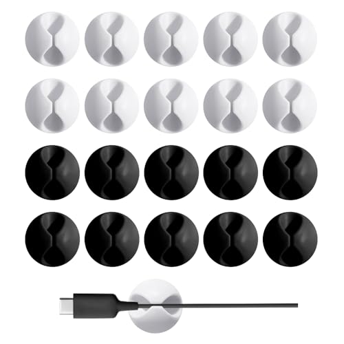 YZROHYI 20 Stück Ladekabel Halterung,Schreibtisch Kabelhalterung Klebend,Organizer Cable Holder Clips,Kabelclips Selbstklebend,Klebe Kabelführung Ohne Bohren,Kabelbefestigung Wand,Kabelklemmen YZROHYI 20 Stück Ladekabel Halterung,Schreibtisch Kabelhalterung Klebend,Organizer Cable Holder Clips,Kabelclips Selbstklebend,Klebe Kabelführung Ohne Bohren,Kabelbefestigung Wand,Kabelklemmen von YZROHYI