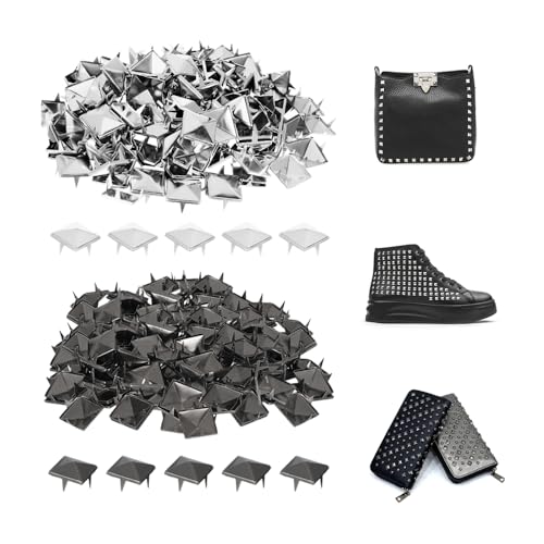 YZROHYI 200 Stück Quadratische Nieten Metall,Studs For Clothes,Ziernieten Set für Kleidung,Pyramidennieten für Leder,Punk Nieten Deko,Diy Nietens Schmuck Set,Kupfernieten für Taschen, Schuhe,Lederband YZROHYI 200 Stück Quadratische Nieten Metall,Studs For Clothes,Ziernieten Set für Kleidung,Pyramidennieten für Leder,Punk Nieten Deko,Diy Nietens Schmuck Set,Kupfernieten für Taschen, Schuhe,Lederband von YZROHYI