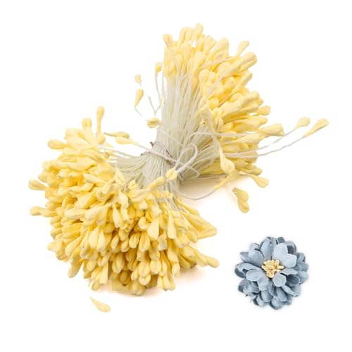 YZROHYI 350 Stück Pfeifenreiniger zum Basteln Blumen Zubehör,Künstliche Blumen Stempel,Staubblätter Zum Basteln,Doppelkopf Blumen DIY,Pfeifenputzer,Kunstblumen Staubgefäße,Doppelte Blütenköpfe von YZROHYI