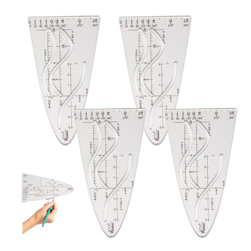 YZROHYI 4 Stück Parabelschablone Mathe, Parabel Zeichenschablonen Normalparabel Lineal, Parabel Dreieck, Geometrie Kurvenschablone Mathematik,Cosinus Tangens für Mathe in Der Schule,Designer Malerei YZROHYI 4 Stück Parabelschablone Mathe, Parabel Zeichenschablonen Normalparabel Lineal, Parabel Dreieck, Geometrie Kurvenschablone Mathematik,Cosinus Tangens für Mathe in Der Schule,Designer Malerei von YZROHYI