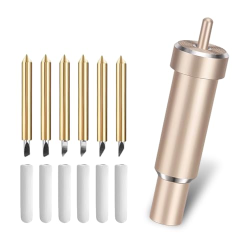 YZROHYI 6 Stück Feinschnittklinge Mit Gehäuse,Ersatzklingen Feinschnitt Gold,Plotter Messer,Tiefschnittklinge Geeignt,Deep Cut Klinge,Feine Spitzenklingen,Schneidklingen,Blade Replacement Zubehör YZROHYI 6 Stück Feinschnittklinge Mit Gehäuse,Ersatzklingen Feinschnitt Gold,Plotter Messer,Tiefschnittklinge Geeignt,Deep Cut Klinge,Feine Spitzenklingen,Schneidklingen,Blade Replacement Zubehör von YZROHYI