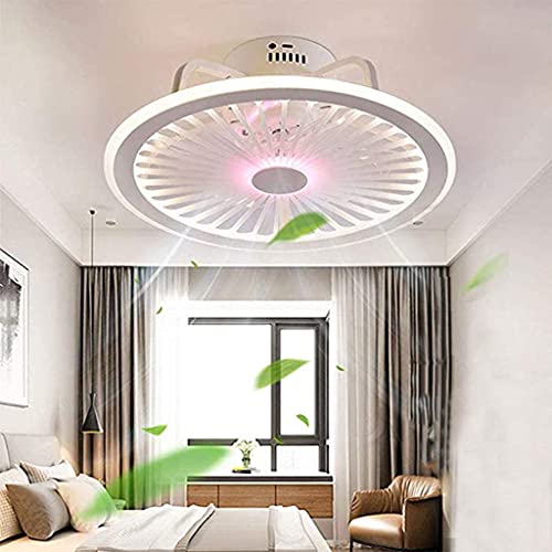 YZSJ Deckenventilatoren Mit Beleuchtung LED Deckenleuchte Fernbedienung 56W Ultra-Leise Einstellbare Der Windgeschwindigkeitsommer Betrieb Dimmbar Für Schlafzimmer Wohnzimmer Deckenventilator,Lila … von YZSJ