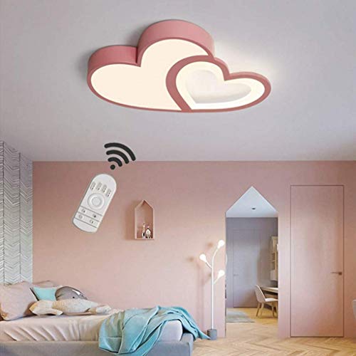 YZSJ LED Baby Lampe Modern Cartoon Deckenleuchte Kreative Kinderzimmerlampe Design Acryl Lampeschirm Deckenlampe Für Kinder Zimmer Schlafzimmer Dimmbar Mit Fernbedienung Mädchen rosa (Pink) von YZSJ