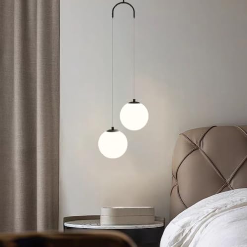 YZSJ Moderne Pendelleuchte X2 Hängelampe Mit Glas Schirm, 3-Farben LED Pendelleuchte Schlafzimmer, Höhenverstellbar Kronleuchter Schwarz & Gold Für Kücheninsel, Esszimmer, Wohnzimmer, Büro(Schwarz) YZSJ Moderne Pendelleuchte X2 Hängelampe Mit Glas Schirm, 3-Farben LED Pendelleuchte Schlafzimmer, Höhenverstellbar Kronleuchter Schwarz & Gold Für Kücheninsel, Esszimmer, Wohnzimmer, Büro(Schwarz) von YZSJ