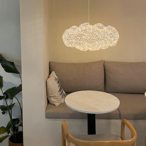 YZSJ Moderne Wolke Hängelampe LED Netz Ovale Hängelampe Höhenverstellbar Hängelampe Geeignet Für Esszimmer Wohnzimmer Schlafzimmer Café Bar Einkaufszentrum Küche(Größe:100cm) von YZSJ