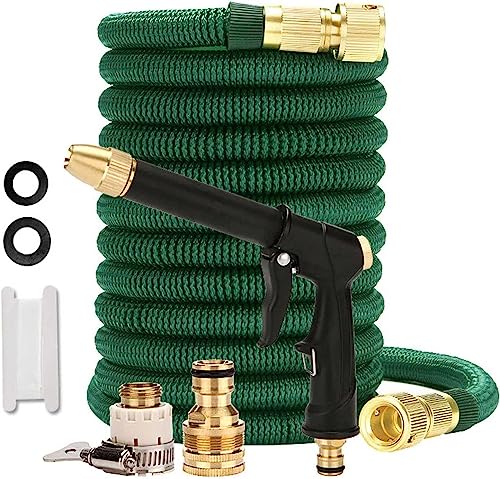 YZSMD 25-100 Fuß Gartenschlauch Erweiterbarer Schlauch - Flexibler, leichtes, expandierbares, erweiterbarer Schlauch, der einen dauerhaften Wasserschlauch mit 3/4 Zoll massivem Messingbeschlägen für von YZSMD
