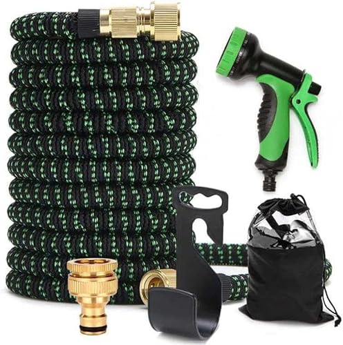 YZSMD 25-100 Fuß Gartenschlauch Erweiterbarer Schlauch - Flexibler, leichtes, expandierbares, erweiterbarer Schlauch, der einen dauerhaften Wasserschlauch mit 3/4 Zoll massivem Messingbeschlägen für von YZSMD