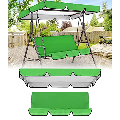 YZSMD Patio Swing Canopy wasserdichte obere Abdeckungssatz wasserdichte Schwung -Baldachin -Ersatzset - Sonnenschutz für 3 Seetreiber mit Kissenabdeckung - Terrasse Swing Canopy Top -Abdeckung (ohne von YZSMD