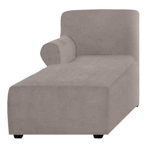 YZSMD Stretch Velvet Chaise Lounge Armsof Sofa Slipcover, L -förmige Couch -Beschützer mit Gummiband - perfekt für Wohnzimmermöbel von YZSMD
