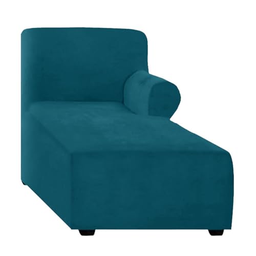 YZSMD Stretch Velvet Chaise Lounge Armsof Sofa Slipcover, L -förmige Couch -Beschützer mit Gummiband - perfekt für Wohnzimmermöbel von YZSMD