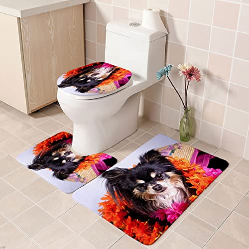 Badgarnitur Badematte Weich Schwarzer Hund 3-Teilig Badteppiche Set ,Badezimmer Dusche Badteppich,Mikrofasern Set 3 Teilig,Badematten-Set Badgarnitur Badematte Weich Schwarzer Hund 3-Teilig Badteppiche Set ,Badezimmer Dusche Badteppich,Mikrofasern Set 3 Teilig,Badematten-Set von YZSQC