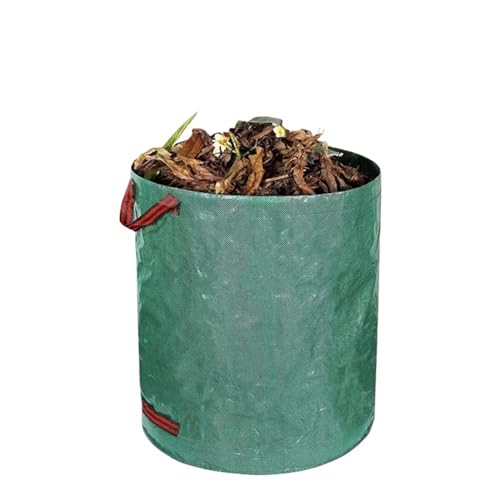 Gartenabfallsack 60L-500L Wiederverwendbare Gartentasche Große Kapazität Laubsack Leichter Mülleimer Faltbarer Gartenmüll Abfallbehälter Aufbewahrungstasche (Color : 100L) von YZTGDKY