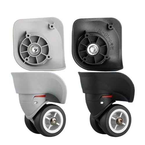 Kofferrollen Ersatzrollen 1 Paar Ersatz-Gepäckräder for Koffer, Reparatur-Handspinner-Rollen, A08, leise Gummiräder, Trolley-Teile(Grey Small) von YZWHKJ