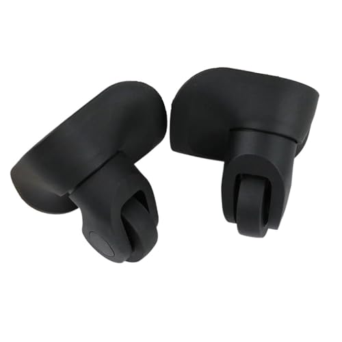Kofferrollen Ersatzrollen 3 Paar Ersatz-Gepäckräder for Koffer, leise, Spinner-Rollen, A08, Gummiräder, Trolley-Zubehör(Black Large) von YZWHKJ
