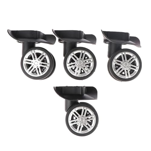 Kofferrollen Ersatzrollen 4 Stück Leise Universalräder Ersatzgepäckrollen Zubehör Koffer Reparatur Trolley Gummiräder Gepäckräder von YZWHKJ
