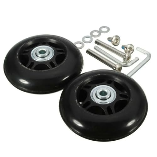 Kofferrollen Ersatzrollen 4 Stück Rollen, Leise, 40 Mm/43 Mm/54 Mm/60 Mm/64 Mm/70 Mm, Reisegepäckräder, Achsen, Reparatursatz Mit Schrauben, Koffer-Ersatzteilachsen(54mmx18mm) von YZWHKJ