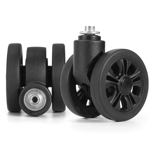 Kofferrollen Ersatzrollen 4-teiliges Trolley-Rollen-Ersatzset for Koffer, Gepäckbox, zweireihig, 360°-Spinner-Reparaturset, Hochleistungsräder von YZWHKJ