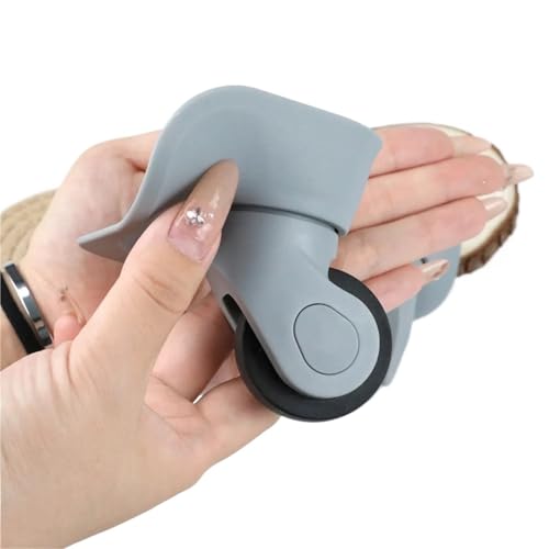 Kofferrollen Ersatzrollen 8 Stück Kofferräder Gepäck Spinner Caster Leise Gepäckräder Ersatzräder Zollbox Trolley Zubehör(Grey Large) von YZWHKJ