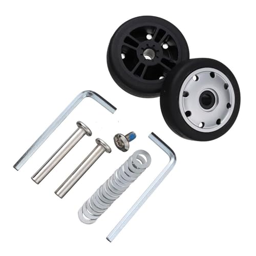 Kofferrollen Ersatzrollen 8 Stück langlebige Reisegepäckräder mit Schrauben, Kofferteile, Achsen, Ersatz-Lenkrollen-Reparatursatz, DIY-Ersatzräder(49mm x 14mm) von YZWHKJ