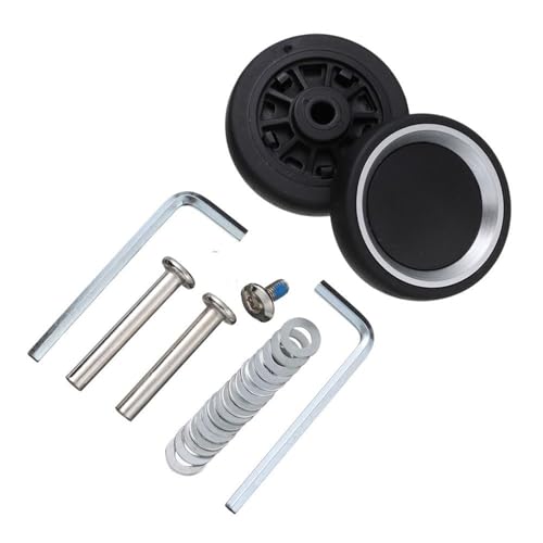 Kofferrollen Ersatzrollen 8 Stück langlebige Reisegepäckräder mit Schrauben, Kofferteile, Achsen, Ersatz-Lenkrollen-Reparatursatz, DIY-Ersatzräder(50mm x 10mm) von YZWHKJ