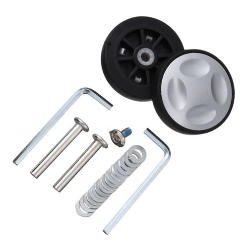Kofferrollen Ersatzrollen 8 Stück langlebige Reisegepäckräder mit Schrauben, Kofferteile, Achsen, Ersatz-Lenkrollen-Reparatursatz, DIY-Ersatzräder(52mm x 12mm) von YZWHKJ