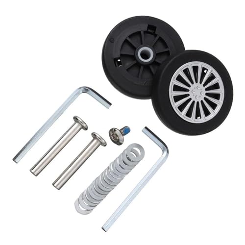 Kofferrollen Ersatzrollen 8 Stück langlebige Reisegepäckräder mit Schrauben, Kofferteile, Achsen, Ersatz-Lenkrollen-Reparatursatz, DIY-Ersatzräder(56mm x12mm-3) von YZWHKJ