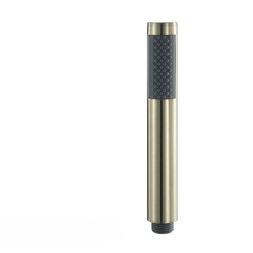 Leistungsstarker Duschkopf Grau/Roségold/Weiß/Gebürstetes Gold Edelstahl-Handbrause mit Hochdruck-Duschkopf, Duschzubehör(Brushed Gold shower) von YZWHKJ