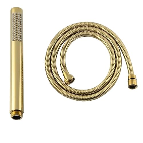 Leistungsstarker Duschkopf Handbrause aus Messing, gebürstet, golden, Nickel, Badewannensprinkler(I) von YZWHKJ
