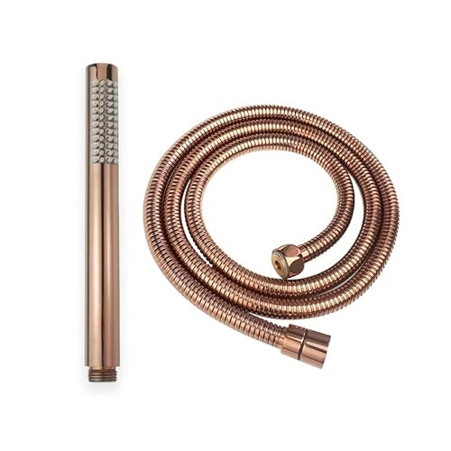 Leistungsstarker Duschkopf Handbrause aus Messing, gebürstet, goldene, weiße Badewannensprinkler(M) von YZWHKJ