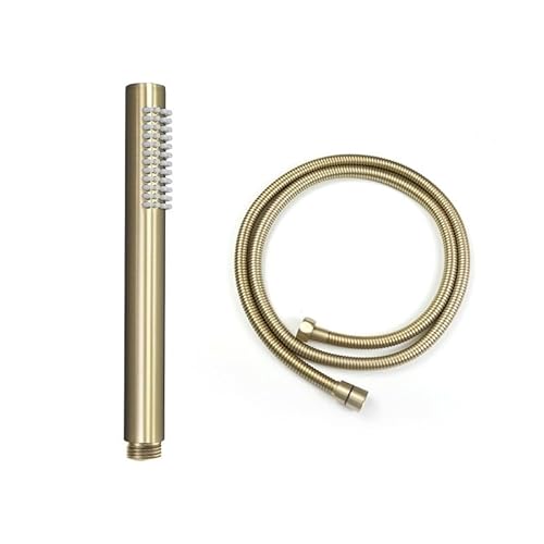 Leistungsstarker Duschkopf Handbrause aus Messing, gebürstet, goldene, weiße Badewannensprinkler(S) von YZWHKJ