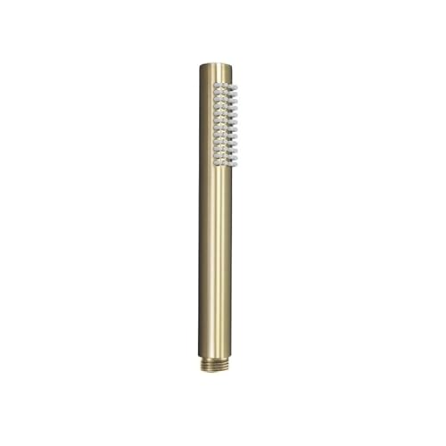 Leistungsstarker Duschkopf Handbrause aus Messing, gebürstet, goldene, weiße Badewannensprinkler(T) von YZWHKJ