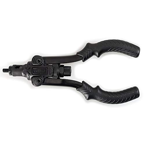 Nietzange,Blindnietzange Professionelle Rivet Setter Kit Handgewinde Nietmutter Werkzeug mit 6 Metric Dorne M3 M4 M5 M6 M8 M10 von YZWHKJ