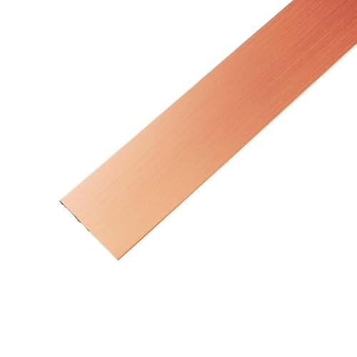 Selbstklebende Edelstahl Wandleiste 10 Mm 3,0 Meter/Rolle Wandaufkleberstreifen Spiegel/Pinsel Edelstahl Flach Selbstklebende Dekoration(Rose gold brush) von YZWHKJ