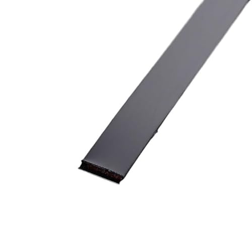 Selbstklebende Edelstahl Wandleiste 3,0 Meter/Rolle Wandaufkleberstreifen Spiegel/Pinsel Edelstahl Flach Selbstklebende Dekoration(1.5cm black,3.0m mirror) von YZWHKJ