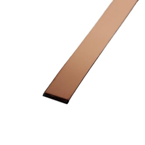 Selbstklebende Edelstahl Wandleiste 3,0 Meter/Rolle Wandaufkleberstreifen Spiegel/Pinsel Edelstahl Flach Selbstklebende Dekoration(1.5cm rose gold,3.0m brush) von YZWHKJ
