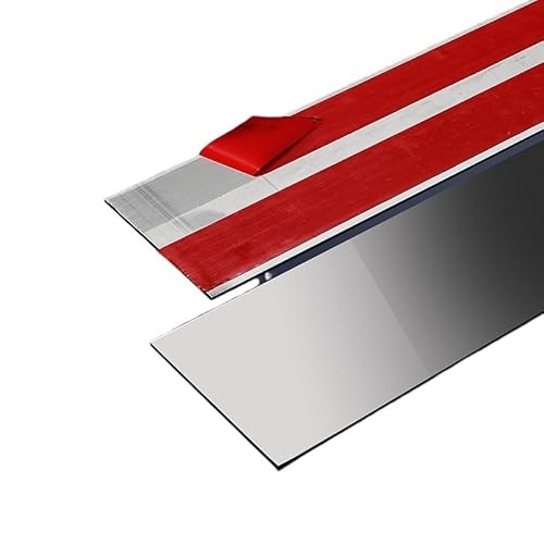 Selbstklebende Edelstahl Wandleiste 3,0 Meter/Rolle Wandaufkleberstreifen Spiegel/Pinsel Edelstahl Flach Selbstklebende Dekoration(10cm sliver,3.0m mirror) von YZWHKJ