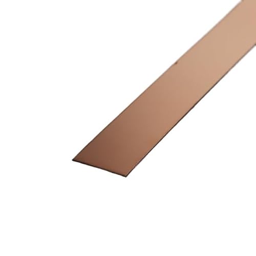 Selbstklebende Edelstahl Wandleiste 3,0 Meter/Rolle Wandaufkleberstreifen Spiegel/Pinsel Edelstahl Flach Selbstklebende Dekoration(2cm rose gold,3.0m mirror) von YZWHKJ